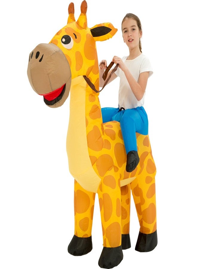 One Casa Blow Up Costume,Inflatable Costumes for Kids,Ride On Giraffe Costume,Halloween Costumes for Girls/Boys (7-10YRS) - Image 1